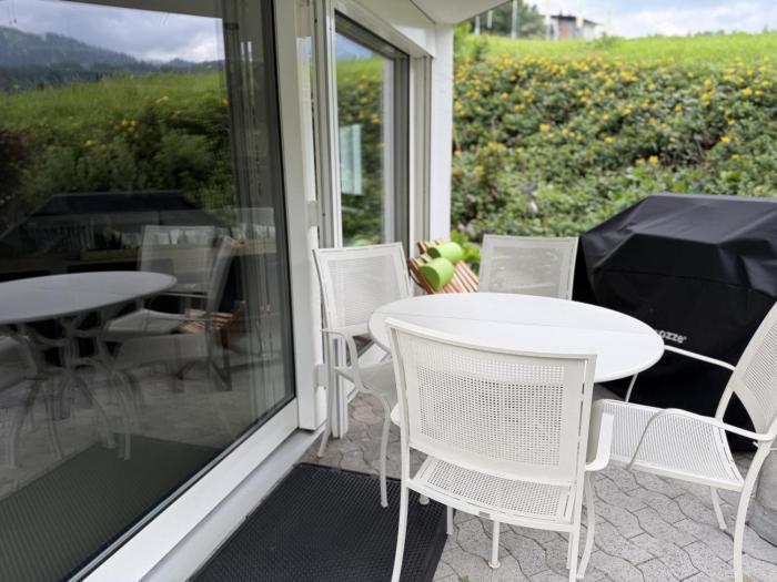 Modern Alpine Retreat Garden and Panoramic Views