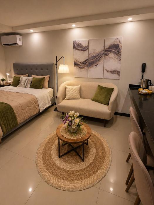 Modern studio apartment in a luxury building