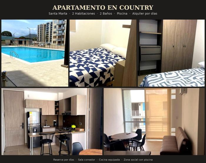 Apartment near El Rodadero and the ocean