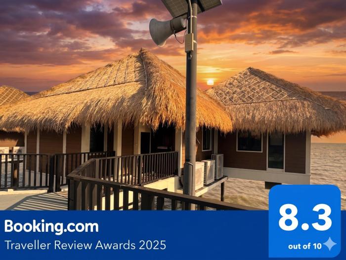 2 Bedroom plus Study Villa over Water, Open Sea, Thatched Roof - Golden Palm Tree, Malaysia