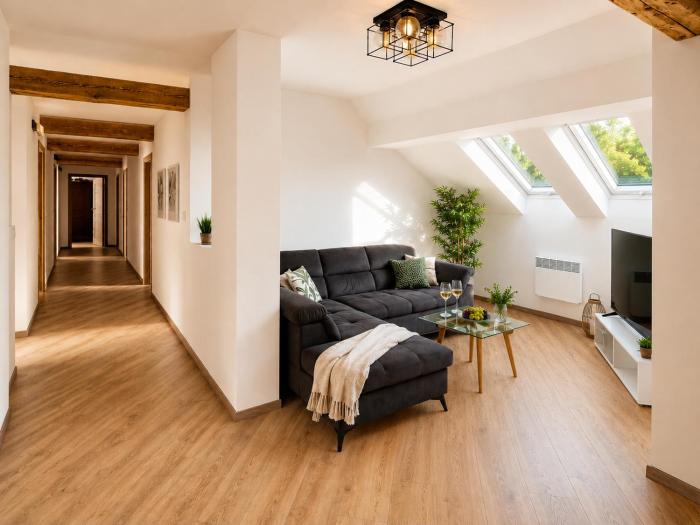 The Mountain Sky Apartment - prostorný loft 212 m2 s lesem za okny vhodný pro rodiny s dětmi, terasa, dětský koutek, parkování zdarma