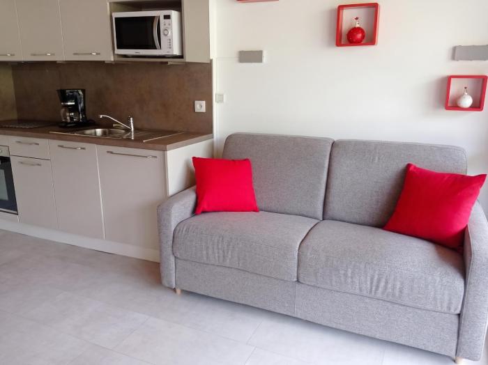Studio accueillant à Les Carroz, 27 m², vue montagne