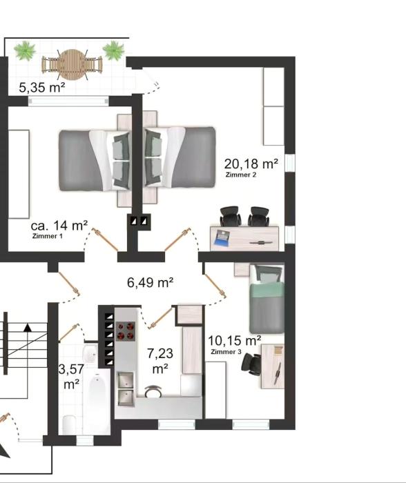 Kiel Elisabethstrasse 2 OG rechts 3 Zi Wohnung