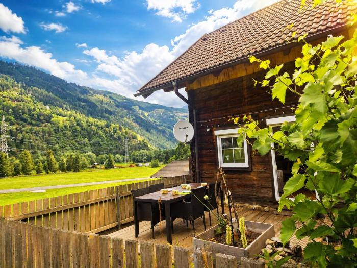 Ferienhaus mit Bergblick am Wald