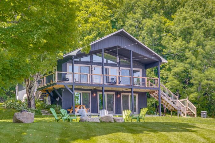 Seymour Lake Across St! Scenic Home w Hot Tub