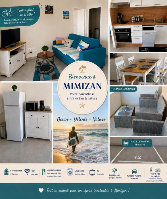 Appartement au bord de la plage et de la foret