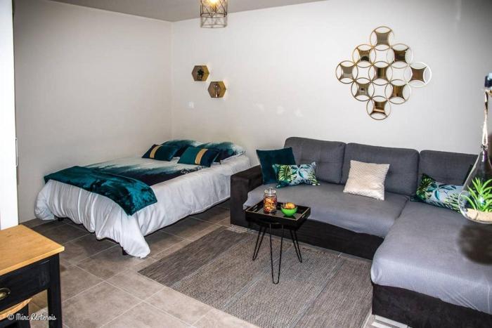 Studio confortable à Abondant, 30 m² avec jardin équipé