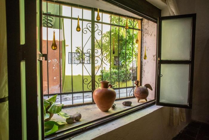 Historical Yellow House with garden in town