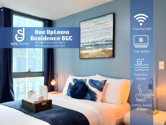 FREE Welcome Breakfast, BGC 1BR, 300Mbps Fiber, Steps to Mitsukoshi & Uptown, 10J