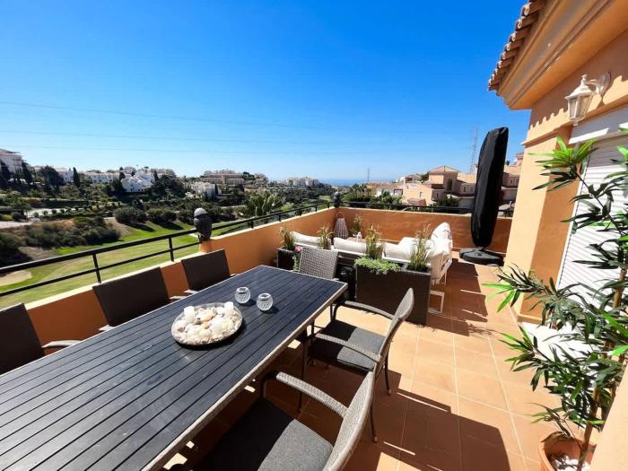 3 Bed Penthouse Duplex Frontline Golf & Sea View
