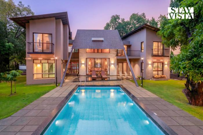 StayVista at Rishva with Pool & Lawn