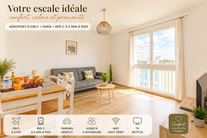 LEscale dOrly T2 4 people, Airport and Paris 20 min