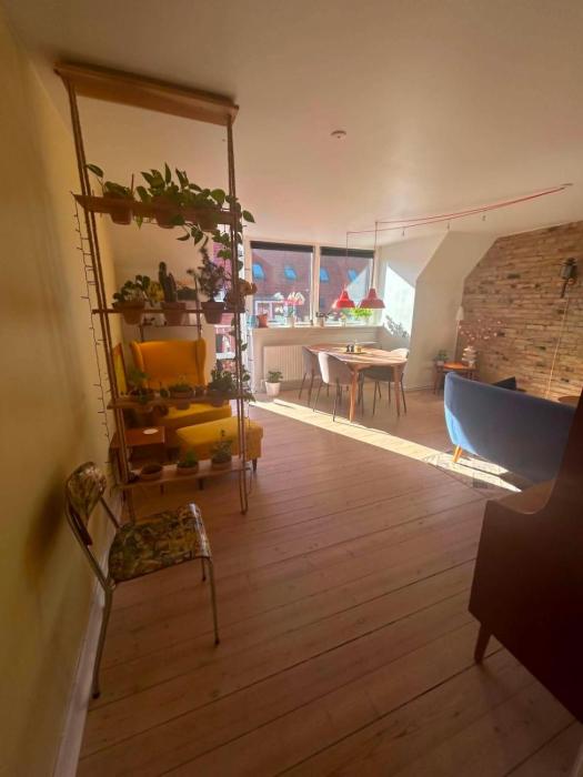 Bright, colorful apartment with a balcony in the heart of Odense