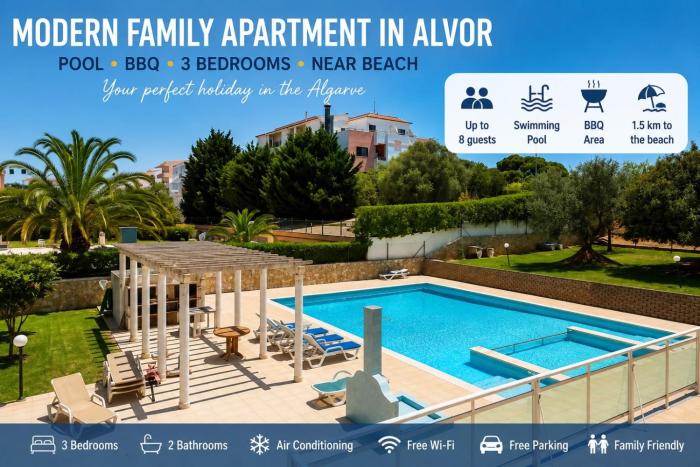 Spacious 3 bedroom apartment in Alvor