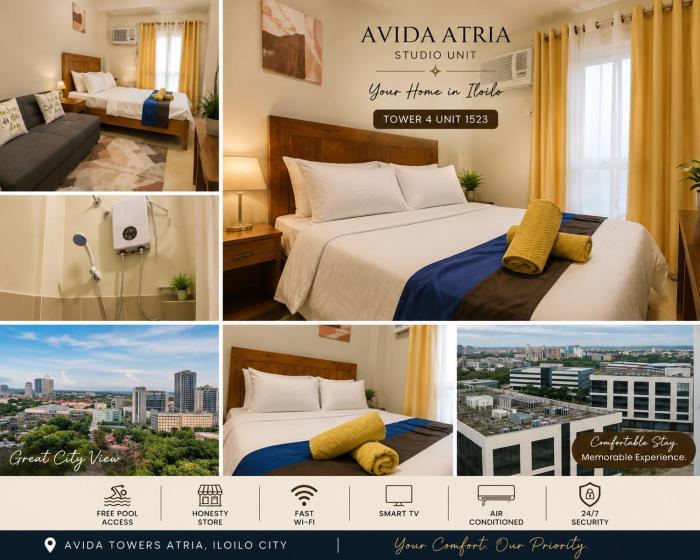 1523 Avida Atria Iloilo Comfy, Cozy Central