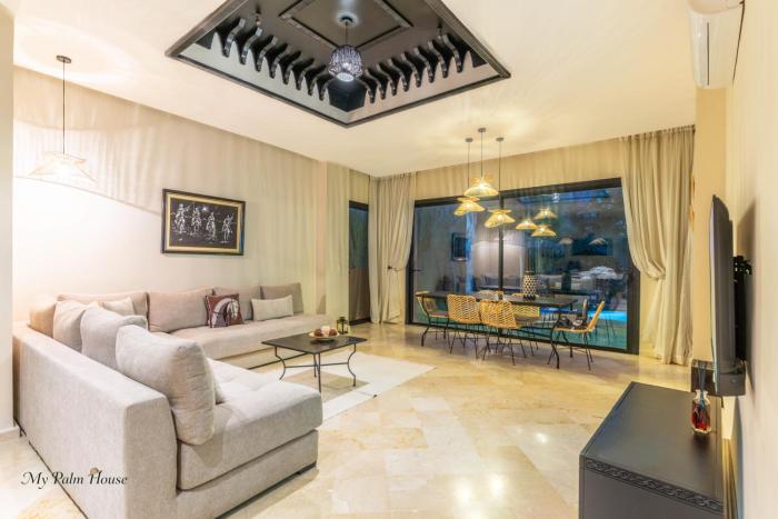 logement style villa piscine privée palmerai Marrakech