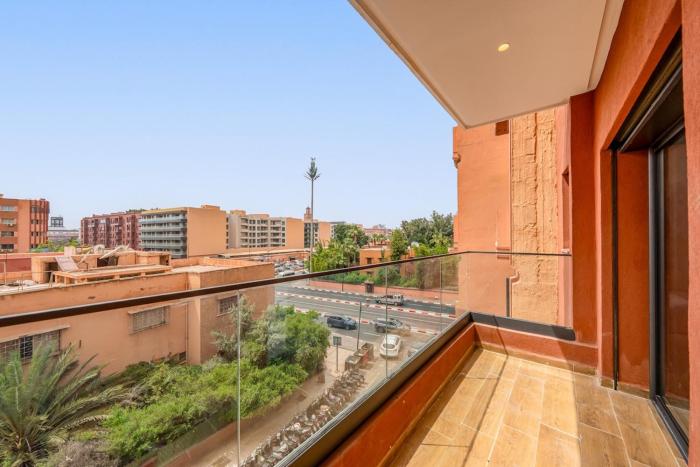 Vue balcon Appart moderne au centre Gueliz