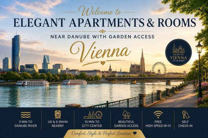 Elegant Apartments & Rooms Near Danube With Garden Access