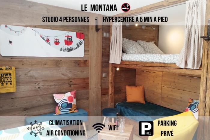 Montana - Studio rue du Centre - Cosy et Montagnard - Navette
