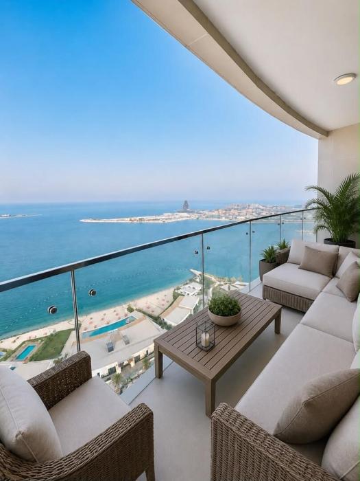 Luxury Sea view 2BR - Infinity Pool -Beach - Lusail