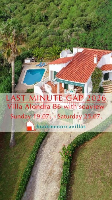 Villa Alondra B6 by BookMenorcaVillas