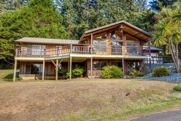 Tree-Lined Gold Beach Retreat w Multiple Decks!