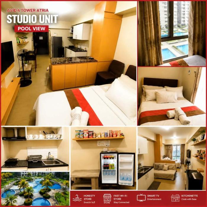 619 Tower 3 Avida Atria Iloilo Pool View Comfy Cozy Central Studio Unit