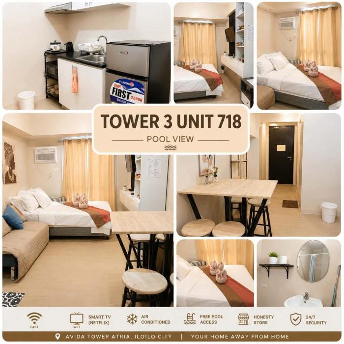 718 Avida towers Atria Tower 3 Pool View