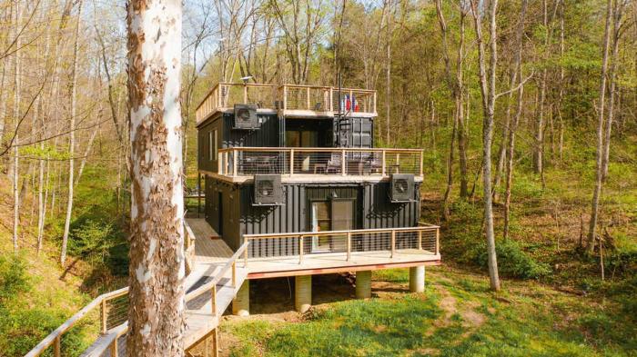 Unique Container Retreat with Creek Villa
