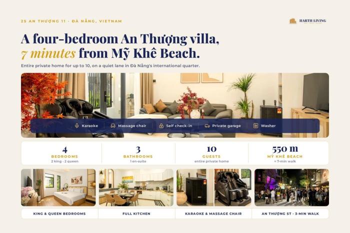 4BR Villa in An Thuong 500m to MyKhe Beach