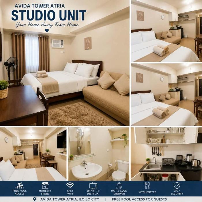 1116 Tower 4 Avida Atria Iloilo Comfy Cozy Central Studio Unit