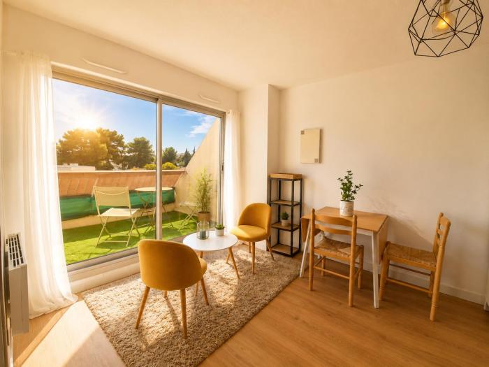 Appartement T1 cosy- terrasse - parking gratuit