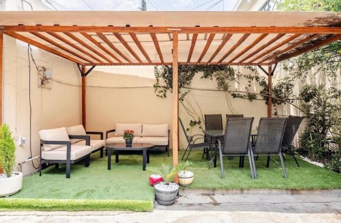 Casa de 1 Piso con Jardín cerca del aeropuerto CDMX 3 Recámaras y Parking