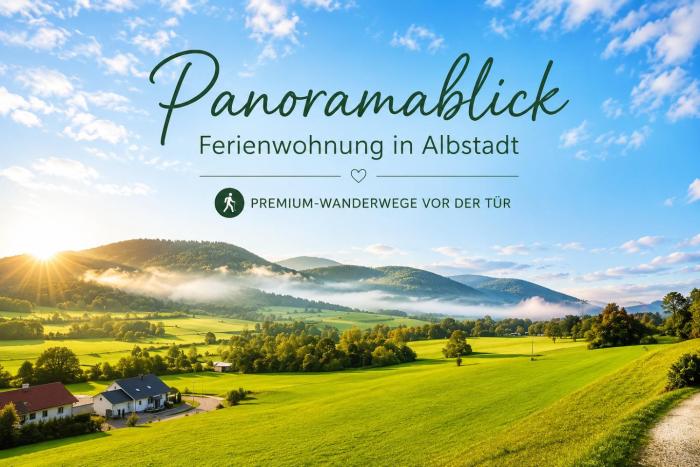 Panoramablick mit Premium-Wanderwegen vor der Haustür