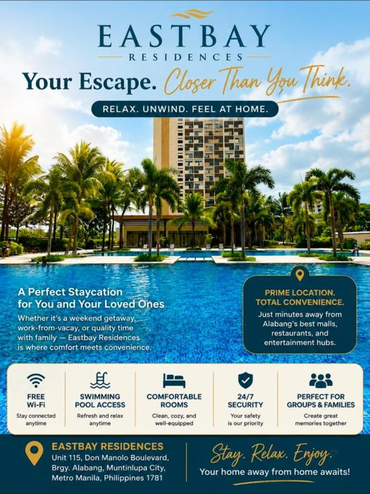 Staycation in Alabang by East Service Road