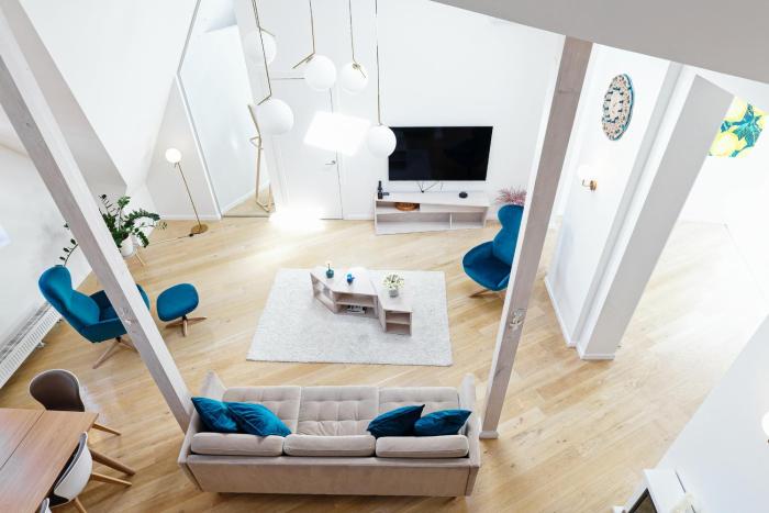 Luxury 143m2 2-Bedroom Penthouse Loft with AC & Elevator - Brīvības Street, Central Riga