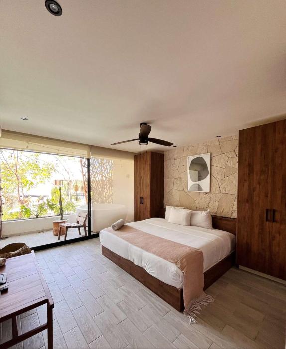 Apartamento con vista a la piscina