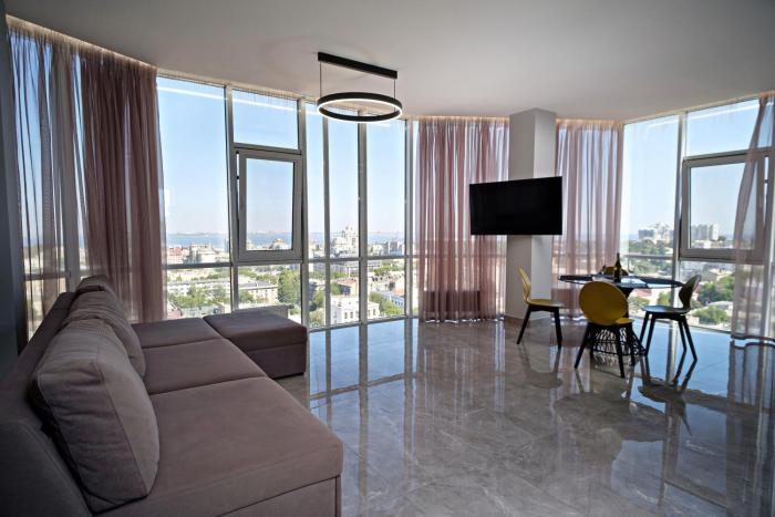 Apartments with a terrace and panoramic sea and city views