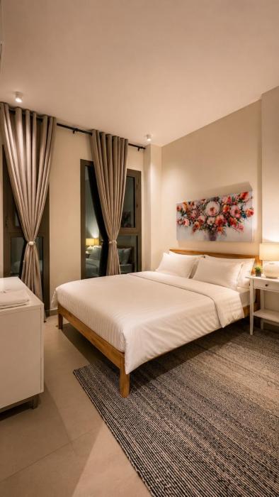 Luxury 1BHK flat in Bosher - Garden & City View