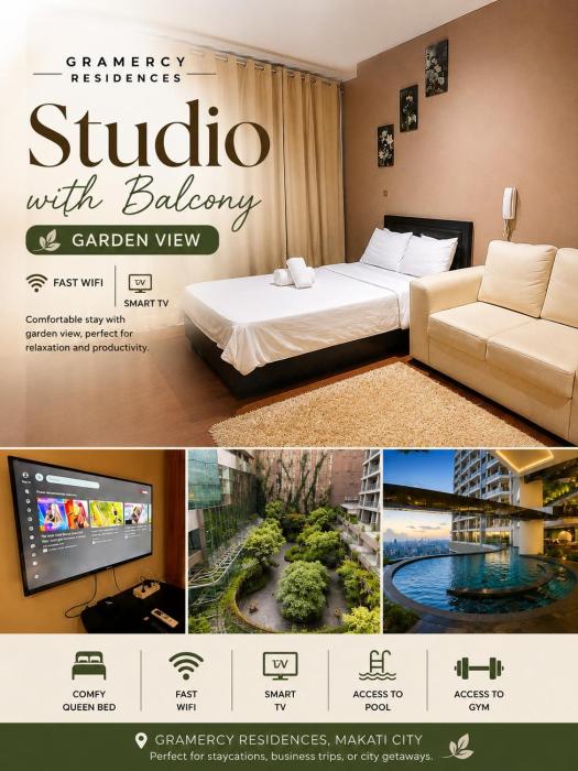 Gramercy Studio Low Floor Garden View with WI-FI