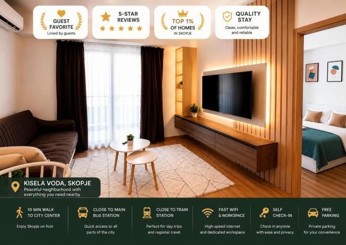 Modern Apartment with FREE Parking