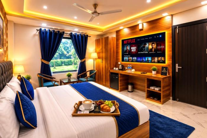 Hotel Aura Bellamonts Near Delhi Airport- Free Airport PickUp & , Breakfast & Dinner Complementary
