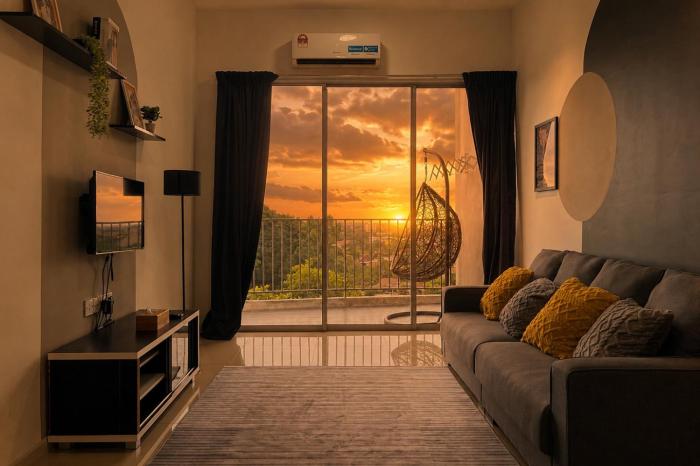 Black White 3BR Condo near Taiping Lake Garden Zoo with Netflix WiFi