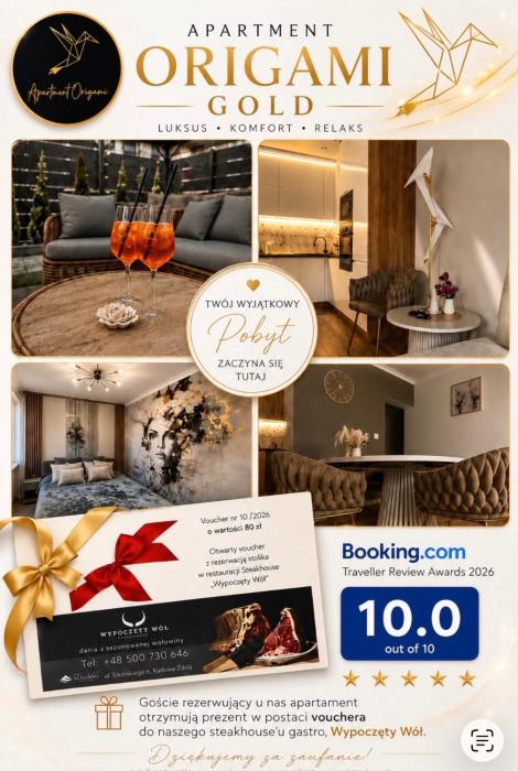 Apartament Origami - APARTAMENT PREMIUM GOLD ZWYCIĘZCA ZA ROK 2025