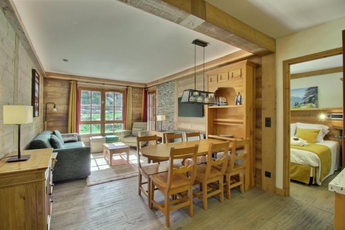 ARC 1950 - Appartement 08 personnes - Départ ski aux pieds - Sauna, Hammam, Jacuzzi, Salle de fitness, Piscine extérieure chauffée