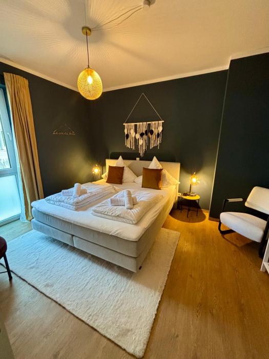 Klinik & Kurpark Parkplatz Barrierefreies Apartment Boxspringbett