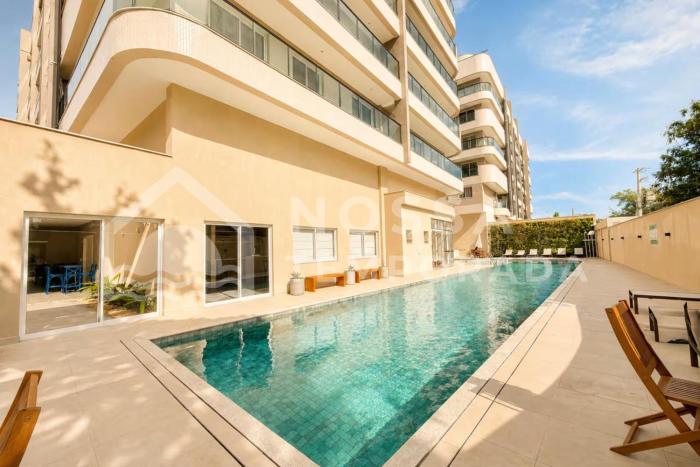 Apto a 400m da Prainha - Piscina, Sauna, Coworking, Garagem Coberta, Churrasqueira, 2 Banheiros e Portaria 24h