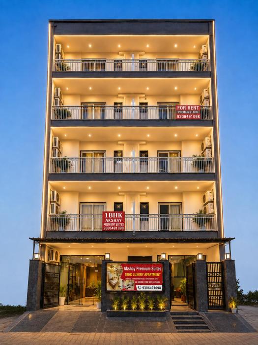 Akshay premium suites1 BHK Serviced Apartments Near Artemis Hospital Sector 52
