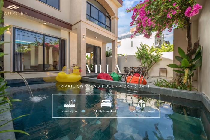 Paradise 4BR Villa - Private Pool, Karaoke & Near My Khe Beach