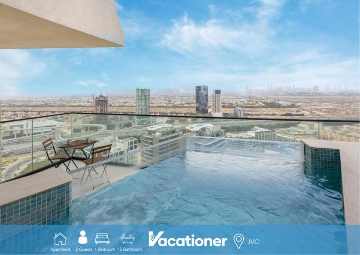 Vacationer Holiday Homes l Elite 1 Bed l Private Pool l Near Circle Mall in JVC